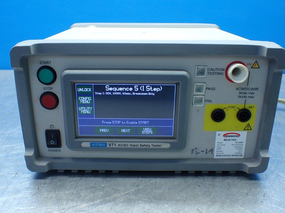 Vitrek Ac/dc Hipot Safety Tester - V71