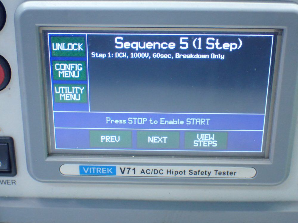 Vitrek Ac/dc Hipot Safety Tester - V71