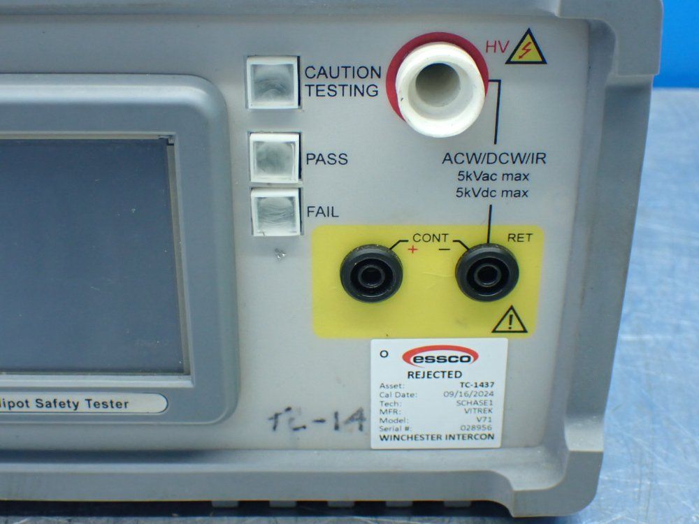 Vitrek Ac/dc Hipot Safety Tester - V71