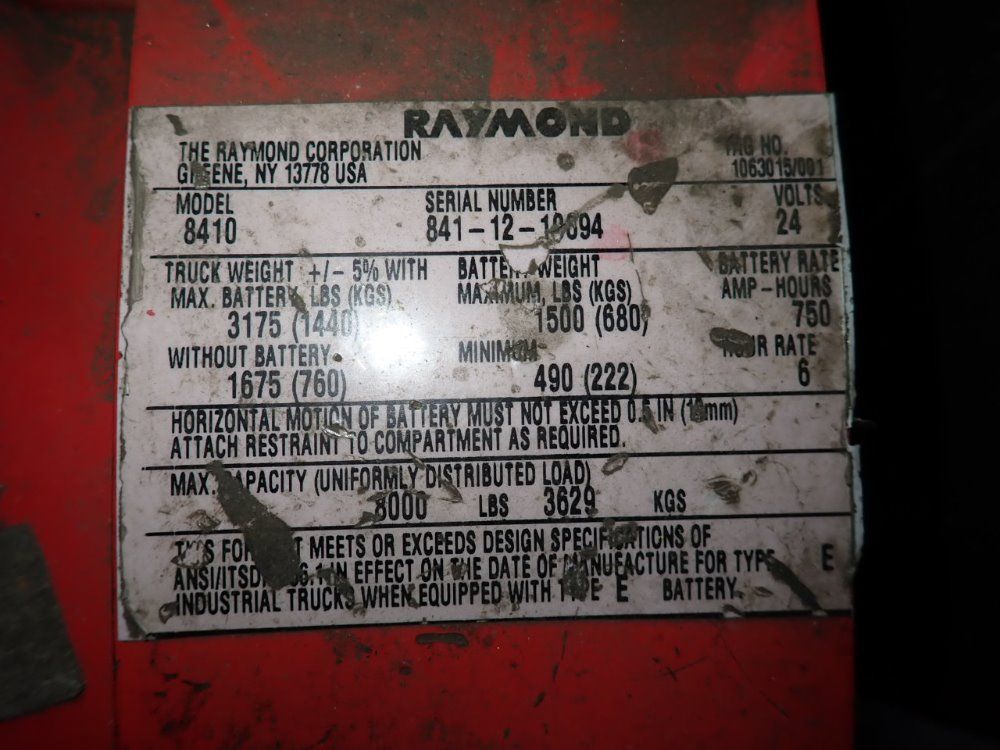 The Raymond Corporation 8000 Lbs Electric Pallet Jack - 8410