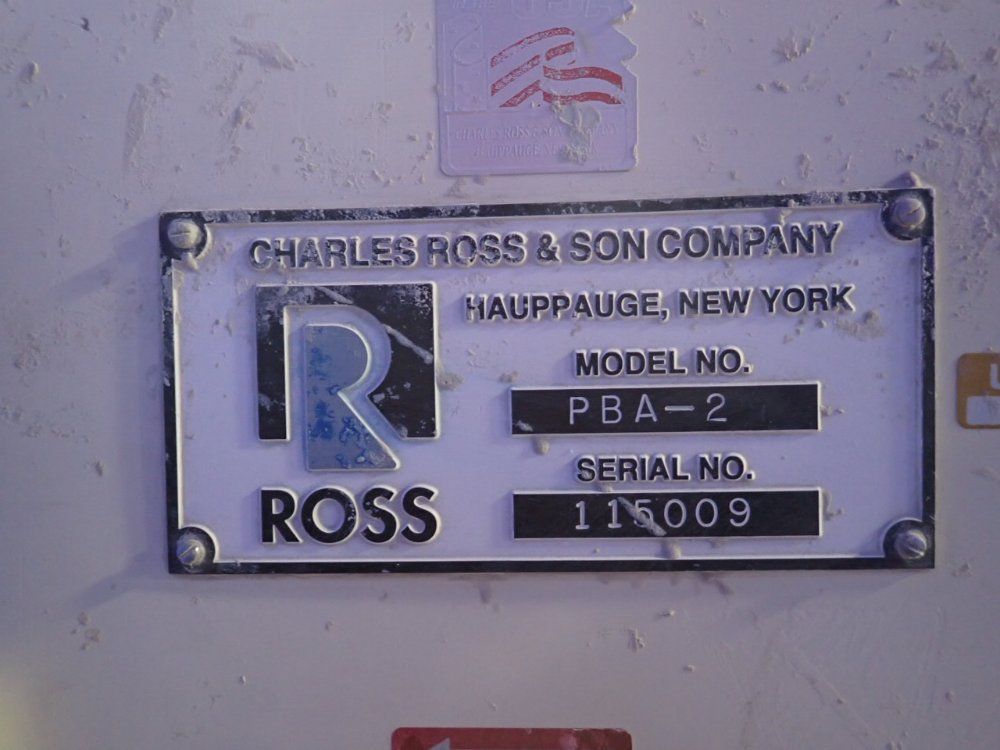 Charles Ross & Son Company Mixer - Pba-2