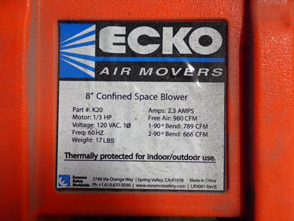 Ecko 8" Confine Space Blower