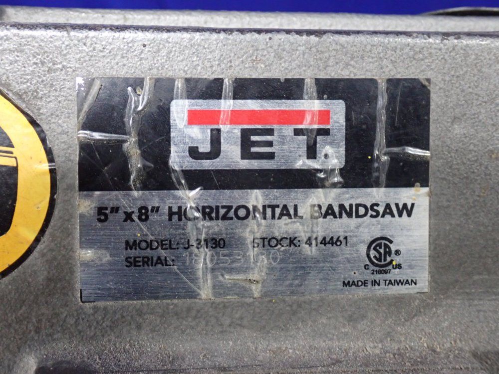 Jet 5" X 8" Horizontal Band Saw - J3130