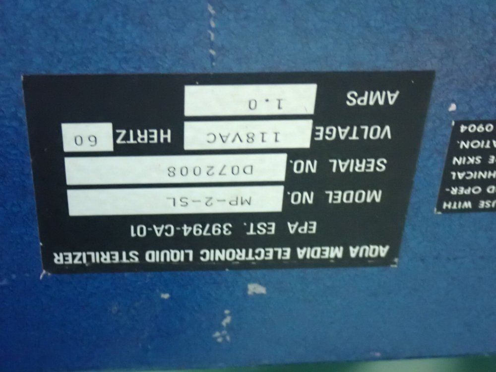 Aqua Media 1 A Electronic Liquid Sterilizer - Mp-2-sl