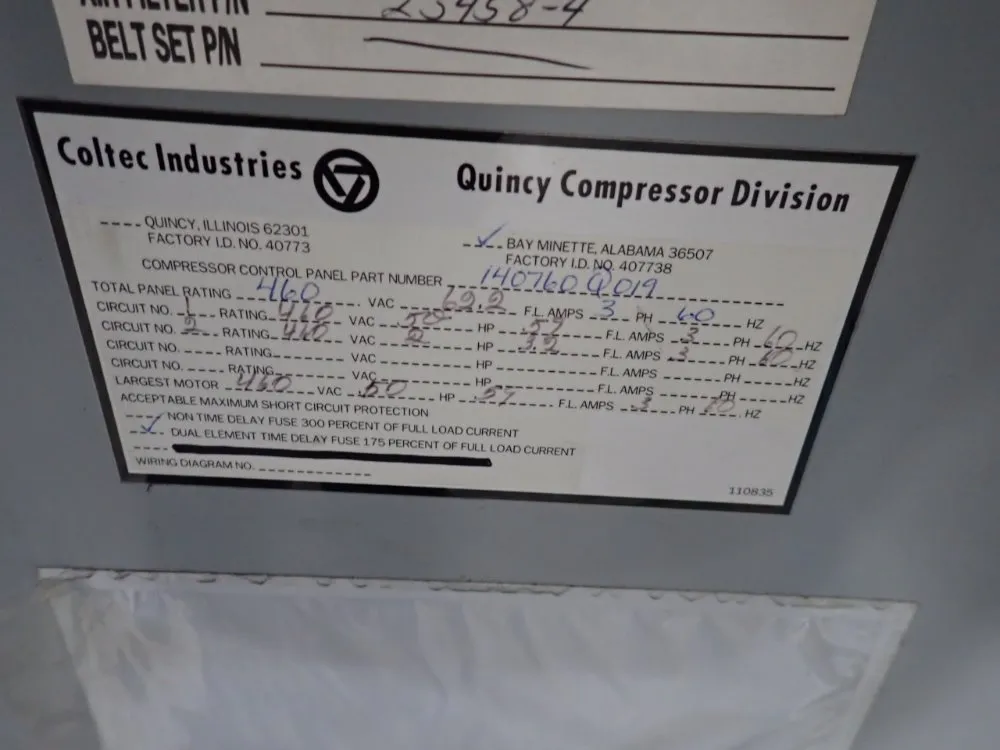 Quincy 50 Hp Air Compressor - Qsi245ana31b
