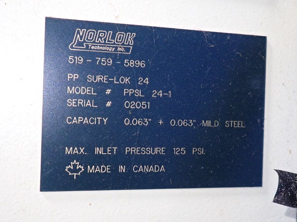 Norlok 24.5" Throat Clinching Machine - Ppsl 24-1