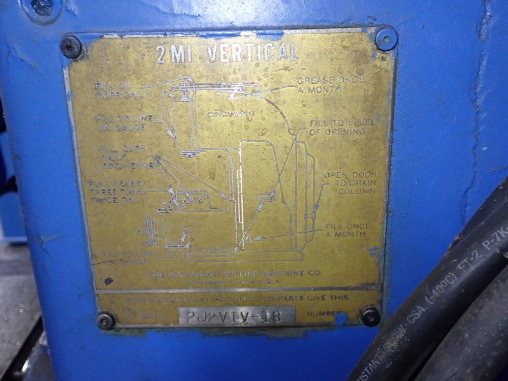 Cincinnati 10" X 53" Vertical Mill