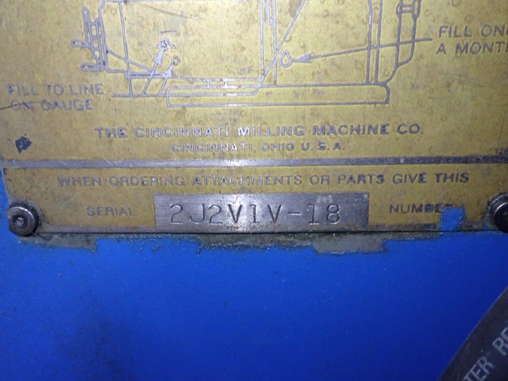 Cincinnati 10" X 53" Vertical Mill