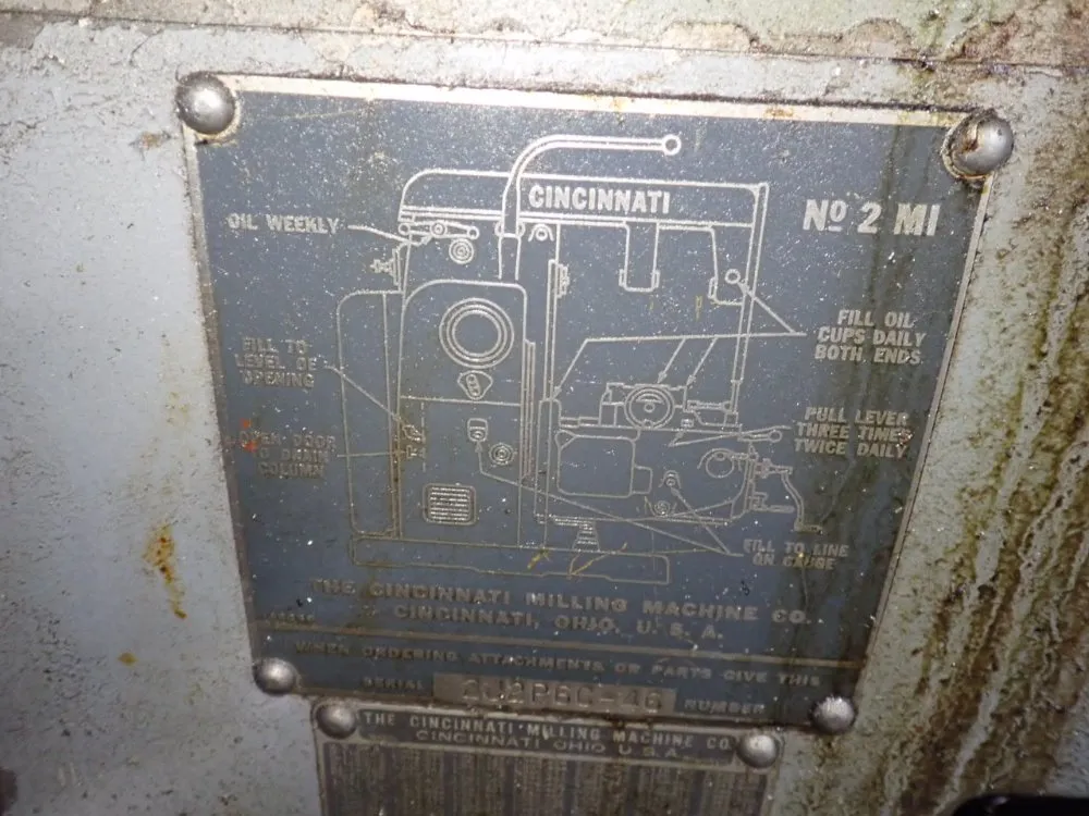 Cincinnati 10" X 54 1/2" Horizontal Mill