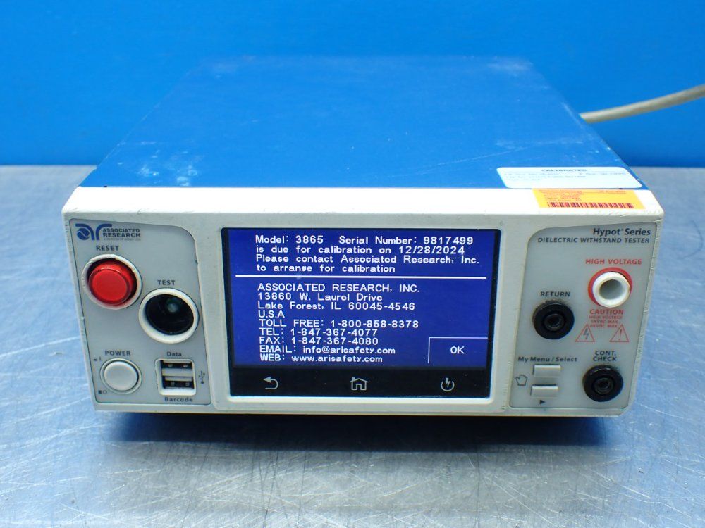 Associated Research Hypot Series Dielectric Withstand Tester. - 3865