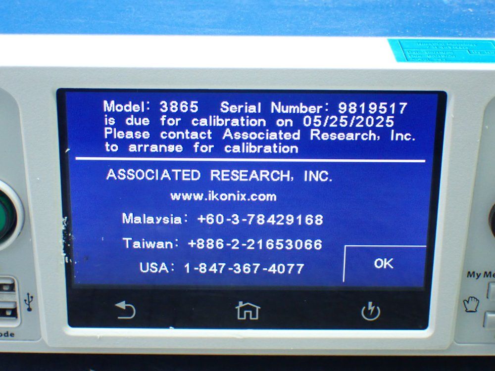 Associated Research Hypot Series Dielectric Withstand Tester. - 3865