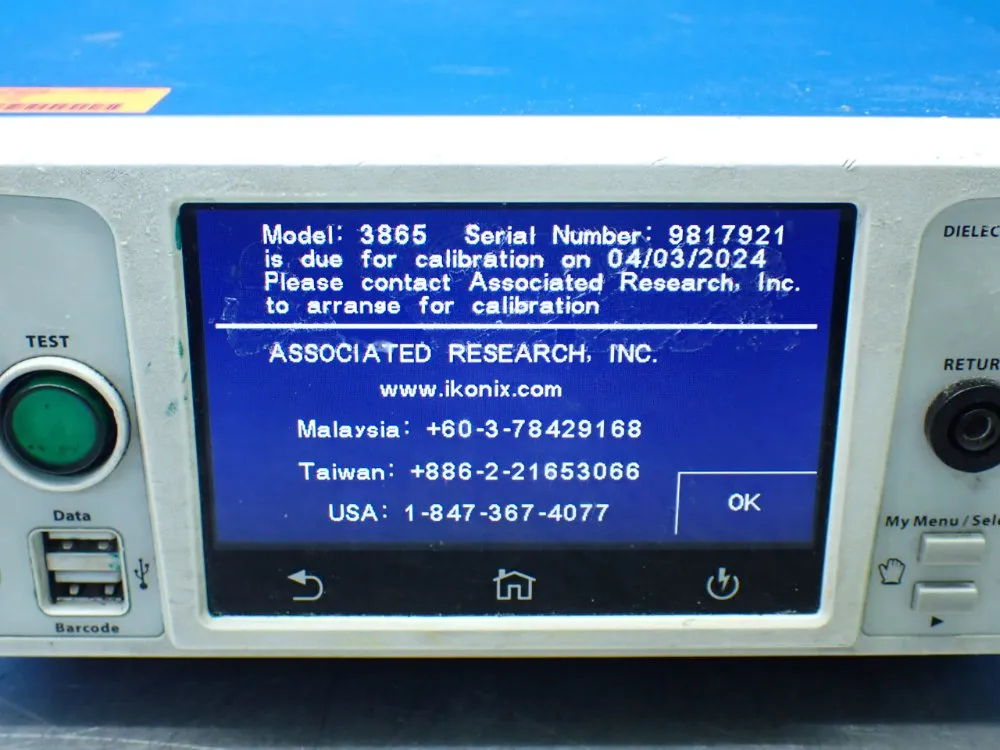 Associated Research Hypot Series Dielectric Withstand Tester. - 3865