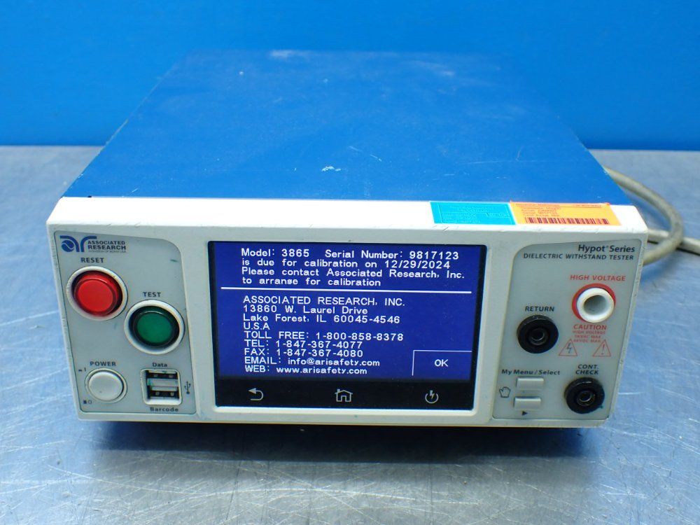 Associated Research Hypot Series Dielectric Withstand Tester. - 3865