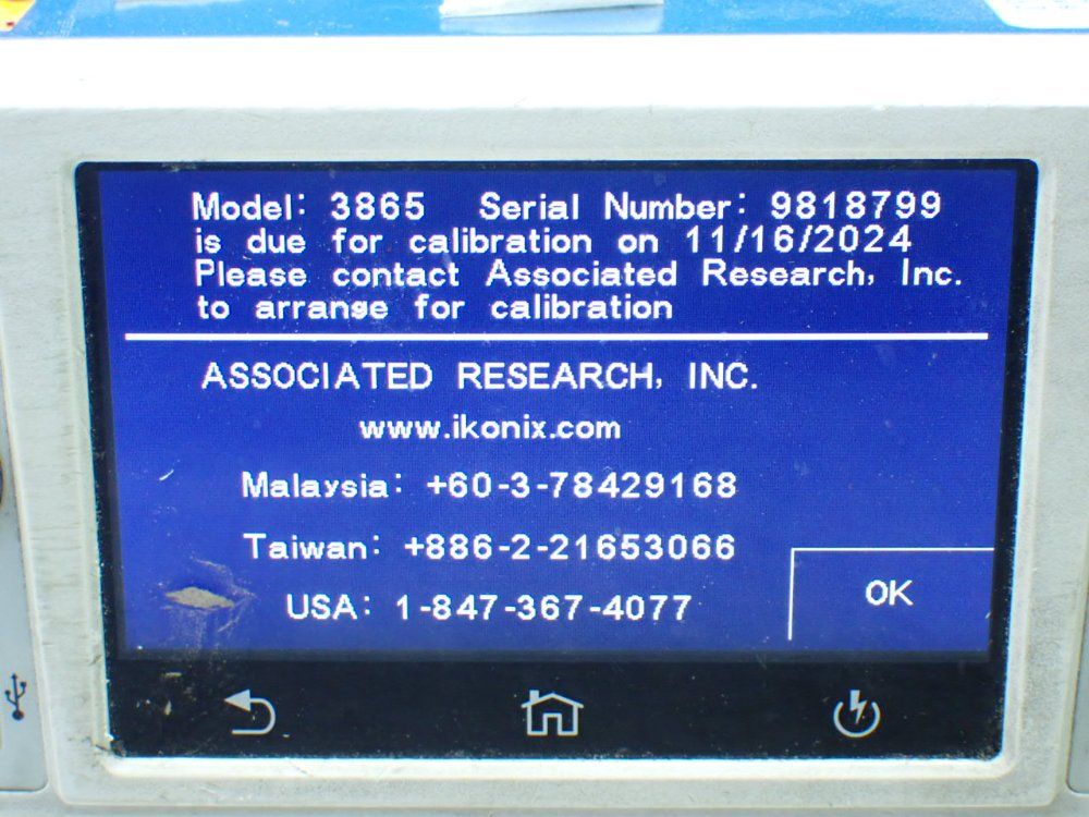 Associated Research Hypot Series Dielectric Withstand Tester. - 3865