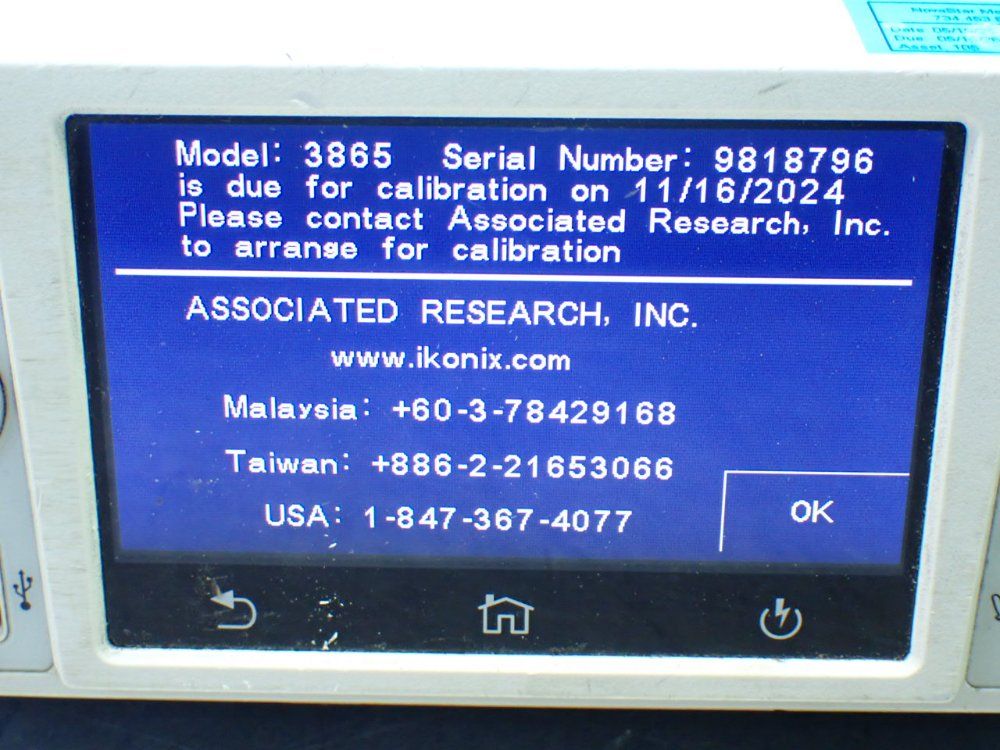 Associated Research Hypot Series Dielectric Withstand Tester. - 3865