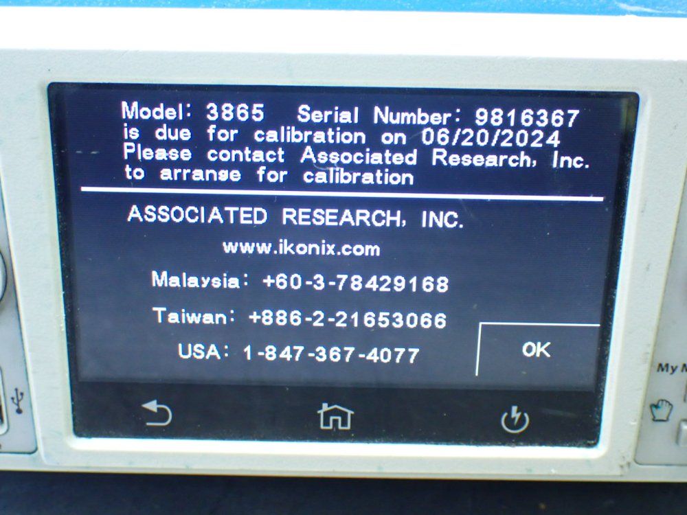 Associated Research Hypot Series Dielectric Withstand Tester. - 3865