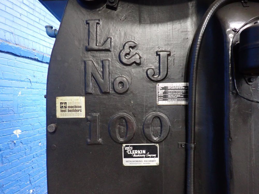 L & J Press Corporation 100 Tons Obi Press - 100