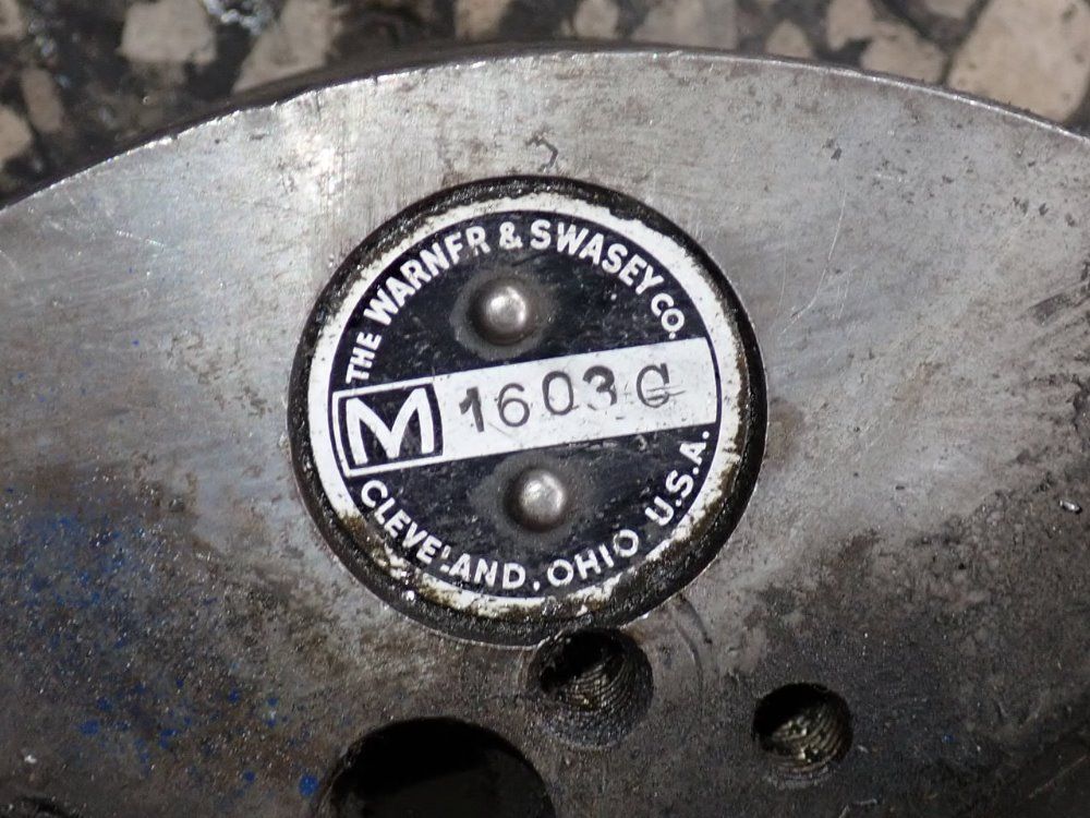 The Warner & Swasey Co 8" 3 Jaw Chuck - M1603g