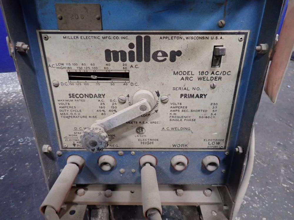 Miller 180 Amps Welder - 180 Ac/dc