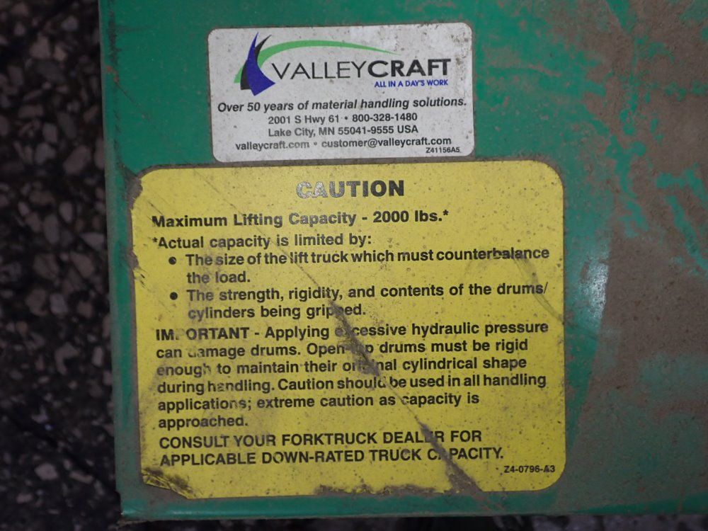 Valleycraft 2000 Lbs Drum Handler - 3574a