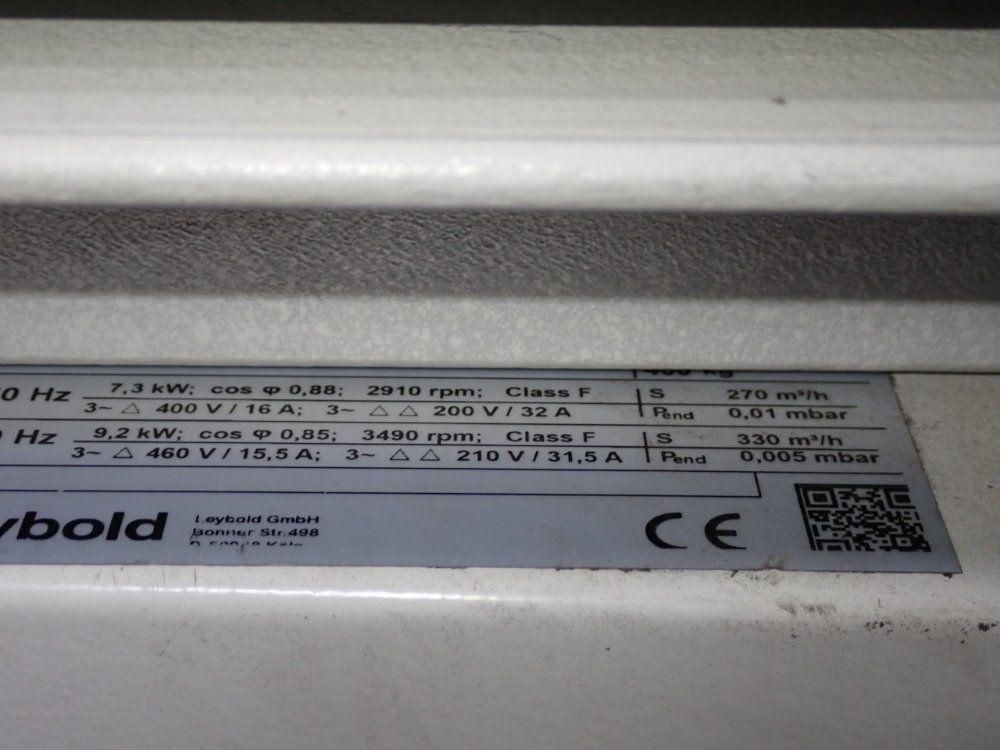 Leybold 7.3 Kw Vacuum Pump - Sp250