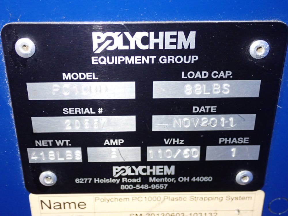 Polychem 88 Lbs / 33" Plastic Strapping System - Pc1000