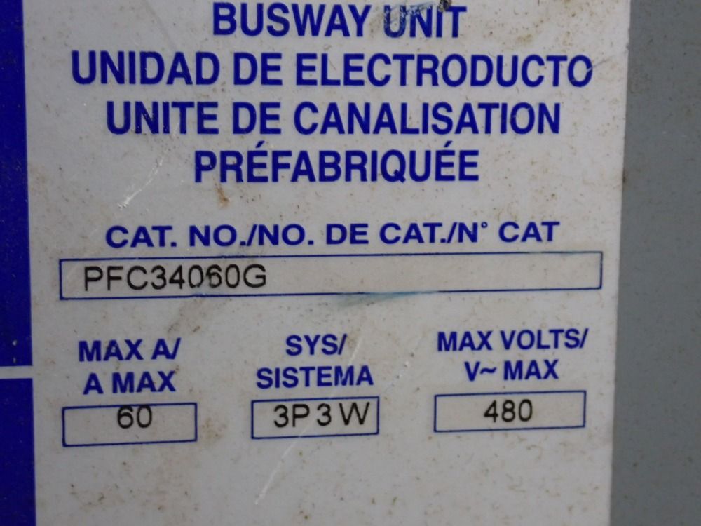 Square D 60 Amp / 480 Vac Bus Plug - Pfc34060g