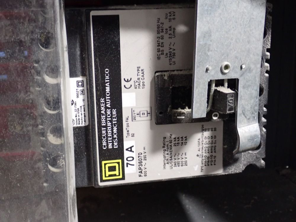 Square D 70 Amp / 600 Vac Bus Plug - Pfa36070g