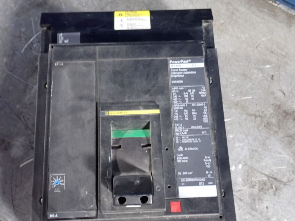 Square D 800 Amp Circuit Breaker - Mja800