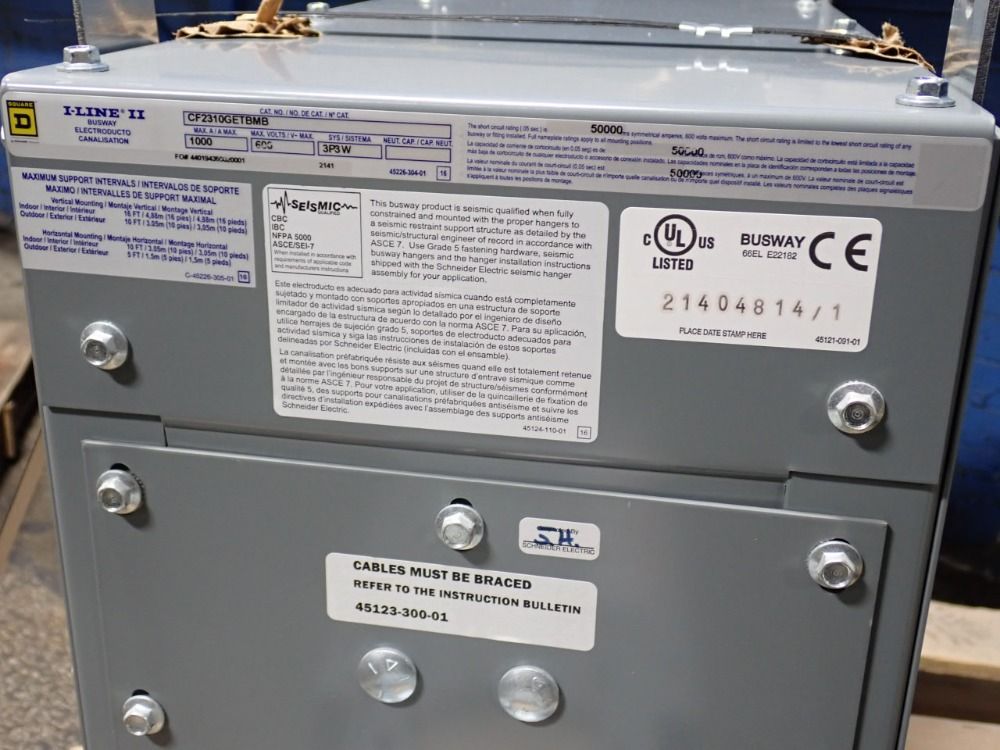 Square D 100 Amp / 600 Vac Busway - Cf2310getbmb