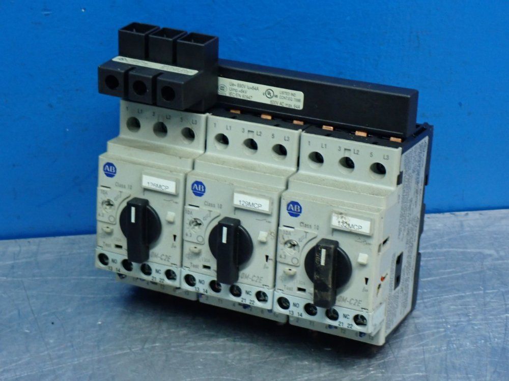 Allen Bradley Motor Protection Circuit Breaker, 3pcs - 140m-c2e-c10