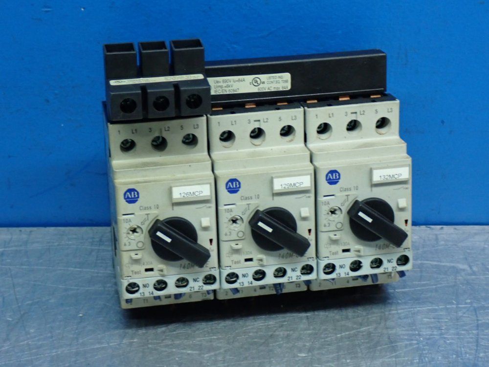 Allen Bradley Motor Protection Circuit Breaker, 3pcs - 140m-c2e-c10