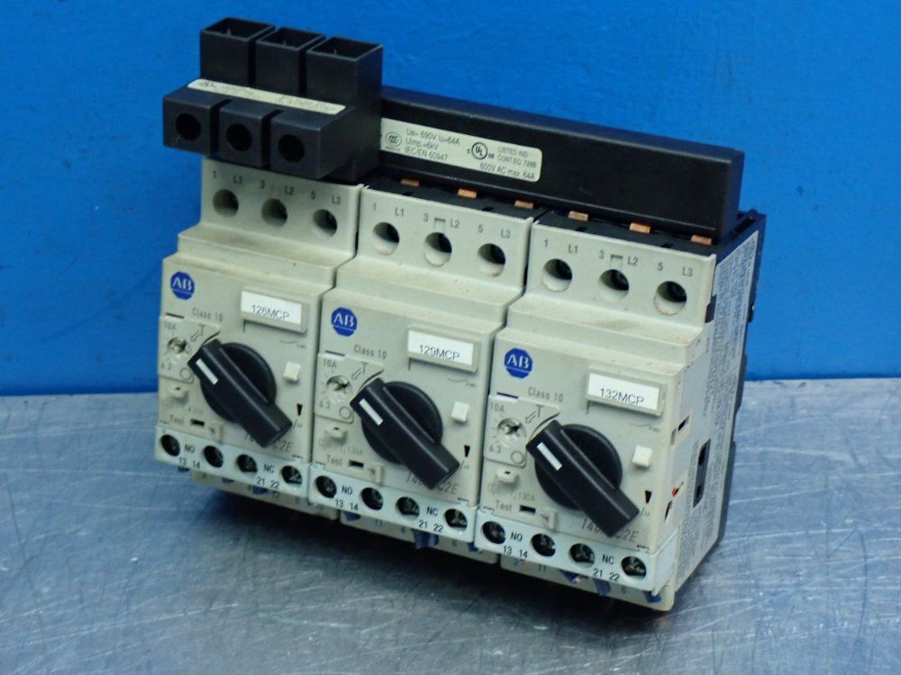 Allen Bradley Motor Protection Circuit Breaker, 3pcs - 140m-c2e-c10