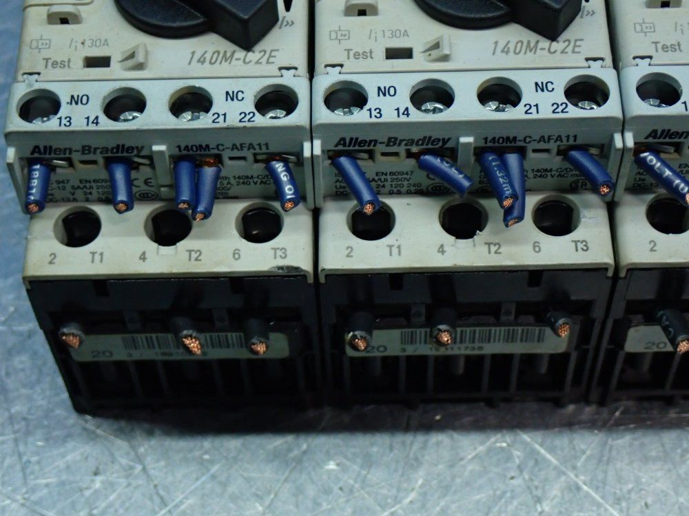 Allen Bradley Motor Protection Circuit Breaker, 3pcs - 140m-c2e-c10