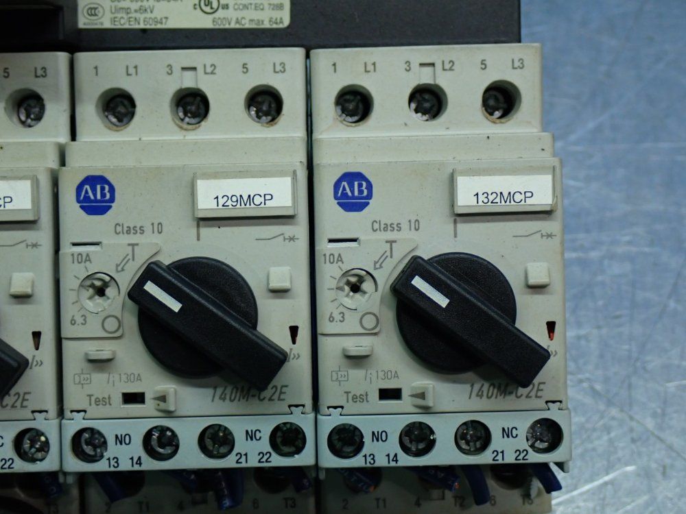 Allen Bradley Motor Protection Circuit Breaker, 3pcs - 140m-c2e-c10