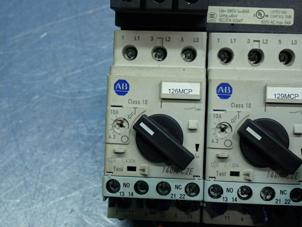 Allen Bradley Motor Protection Circuit Breaker, 3pcs - 140m-c2e-c10