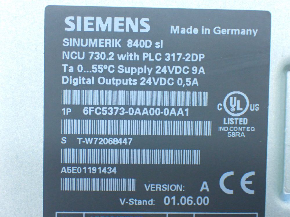Siemens Sinumerik 840d Plc Unit - 6fc5373-0aa00-0aa1