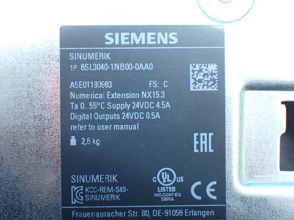Siemens Sinumerik Numerical Extension Module - 6sl3040-1nb00-0aa0