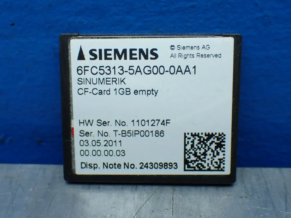 Siemens Sinumerik Compact Flash Card - 6fc5313-5ag00-0aa1