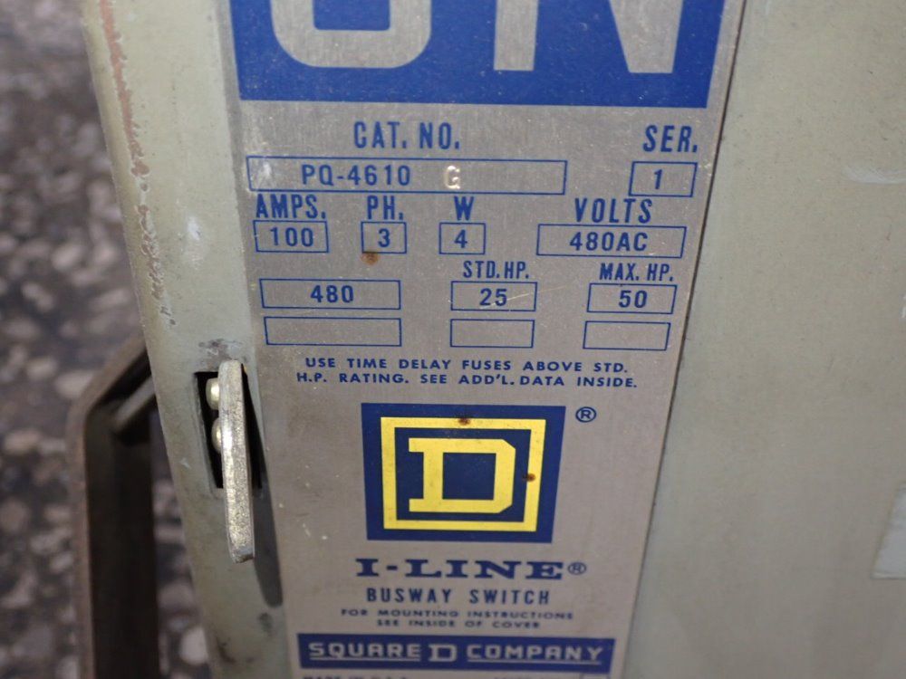 Square D 100 Amp Bus Plug - Pq-3610