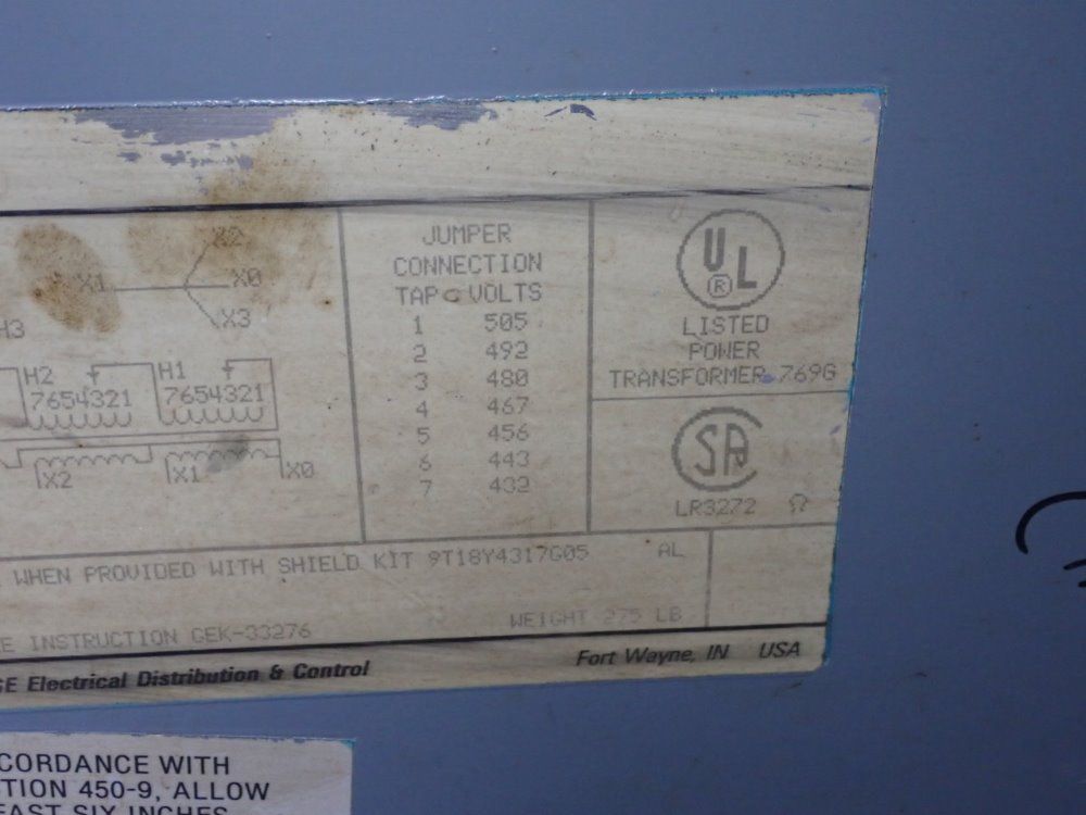 General Electric 30 Kva Transformer - 9t23b3852