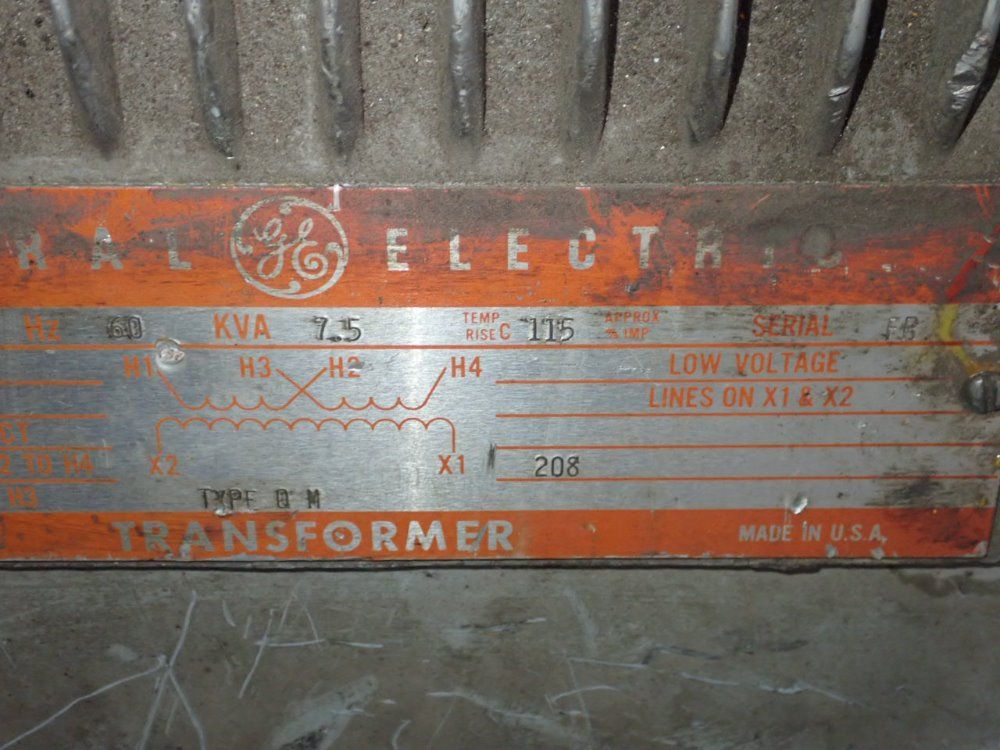 General Electric 7.5 Kva Transformer - 9t21b1029-62
