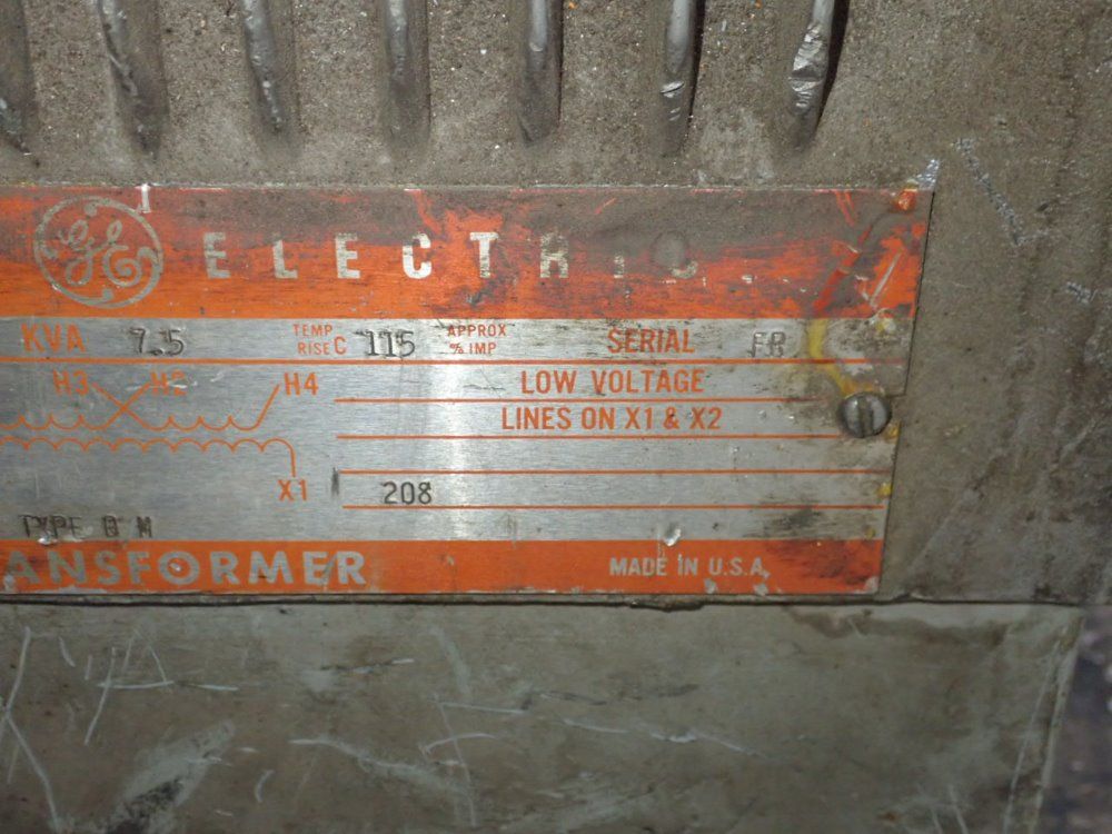 General Electric 7.5 Kva Transformer - 9t21b1029-62