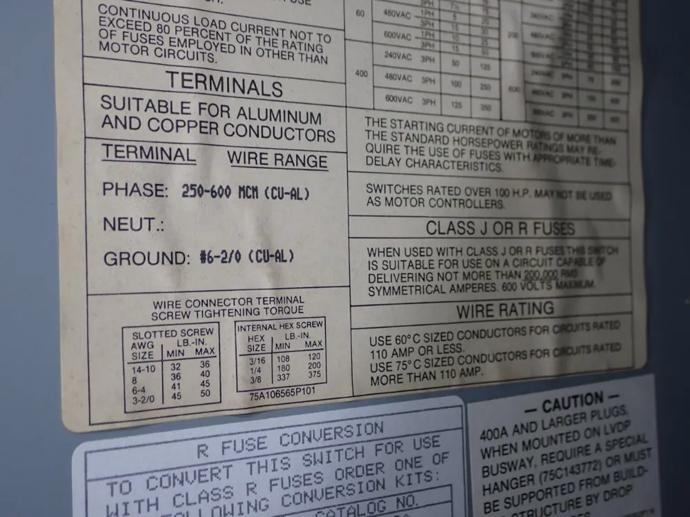 General Electric 400 Amp Bus Plug - Fvk365rt