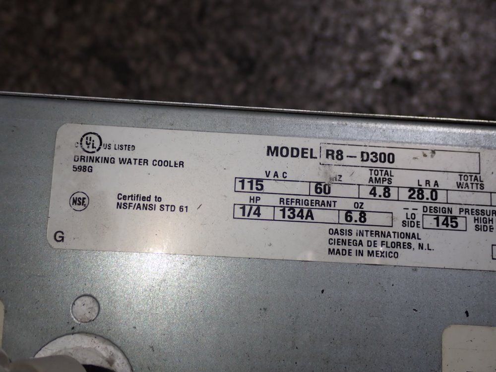 Oasis International Drinking Water Cooler - R8-d300