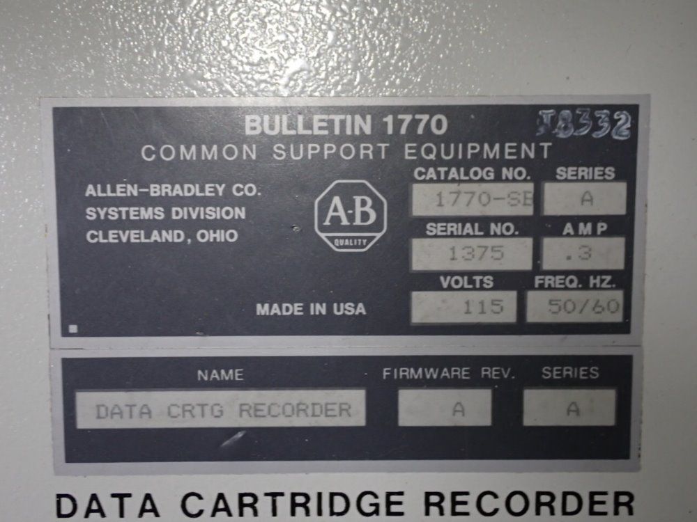 Allen Bradley Data Cartridge Recorder - 1770-sb