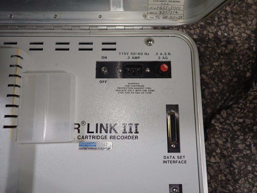 Cincinnati Milacron Data Cartridge Recorder - Str Unk Iii