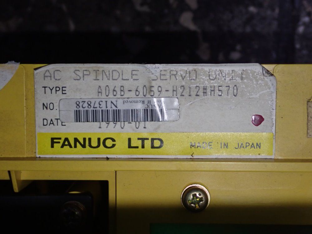 Fanuc Ac Spindle Servo Drive - A06b-6059-h212#h570