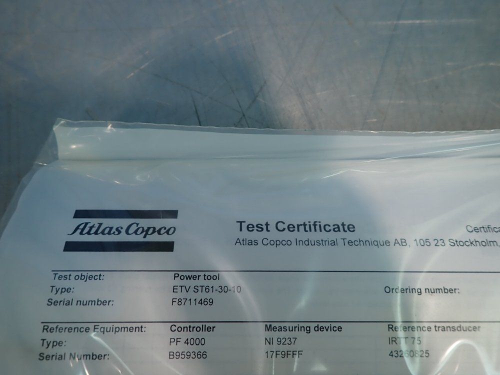 Atlas Copco Nutrunner - 8433202392 / Etv St61-30-10