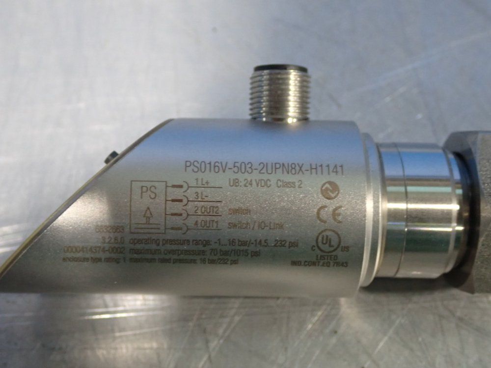 Turck 1015 Psi Pressure Sensor - Ps016v-503-2upn8x-h1141